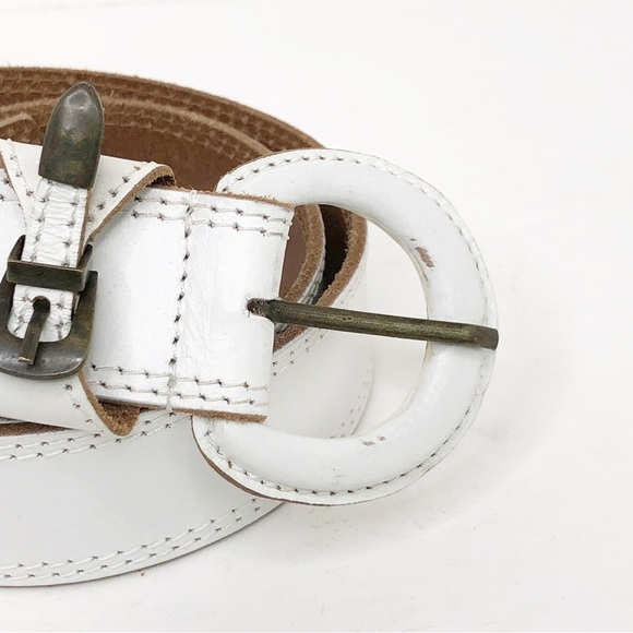 Free people, white buff, leather buckle belt main image 10